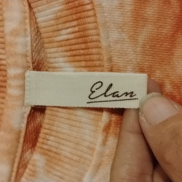 NWT Elan Oversized Copper-Colored Tie-Dye Semi-Cropped Crewneck Sweatshirt Small - Picture 3 of 6